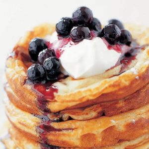 Pancakes with Blueberry Sauce